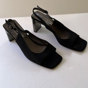 Bruno Magli | Sling Back luxury Shoes square. Toe Vintage Made in Italy